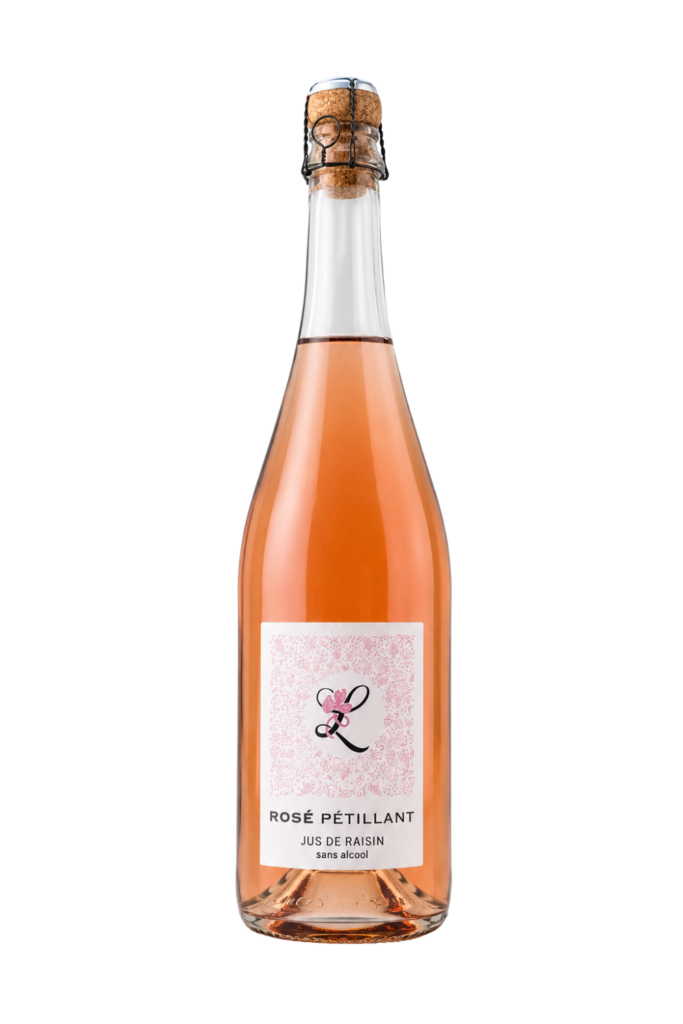 Jus de raisin rosé pétillant